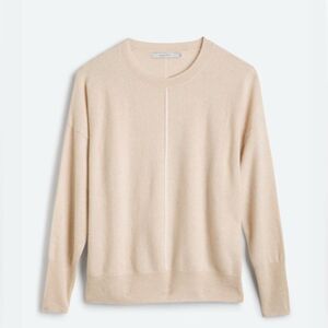 NWT SZ XL 100% Cashmere HARPER LANE Trudie Piping Detail Pullover STITCH FIX
